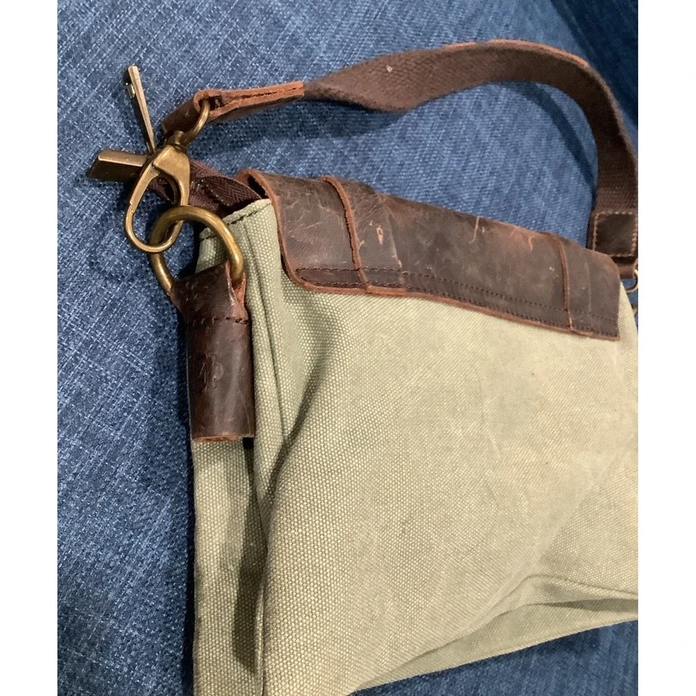 Mcmcc Marrakech Vintage Leather/Canvas Satchel Messenger  Bag